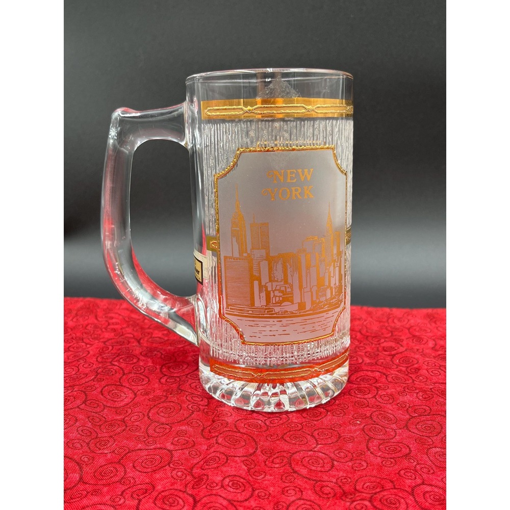 Vintage Culver Glass 1964-65 World's Fair Mug, NYC Skyline
